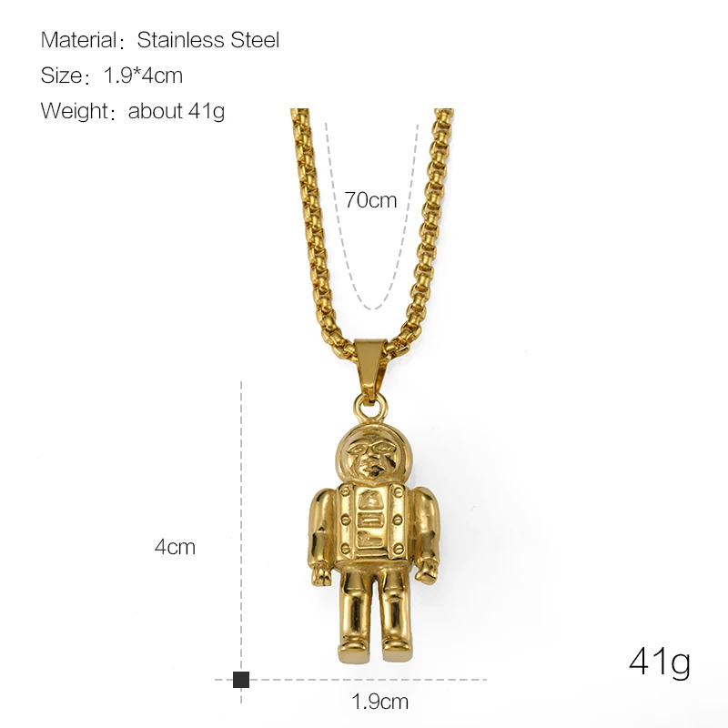 Новый оригинальный астронавт Spaceman кулон Цепочки и ожерелья Высокое качество хип