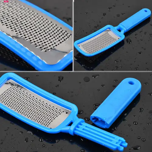 Новый модные однотонные из нержавеющей стали Pro ног файла мозолей Remover Педикюр