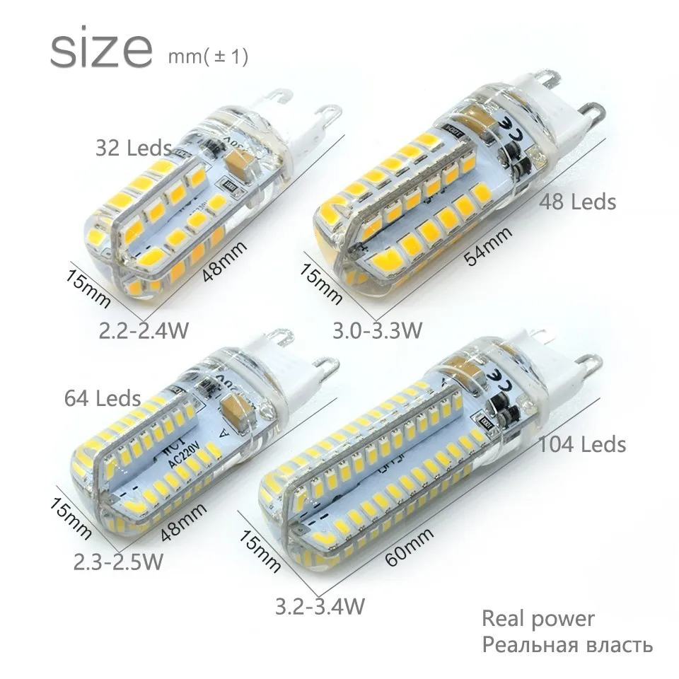 LKLTFX Светодиодная лампа SMD 2835 3014 LED G4 G9 3 Вт 2 1 5 DC12V AC220V 360 градусов замена галогенная