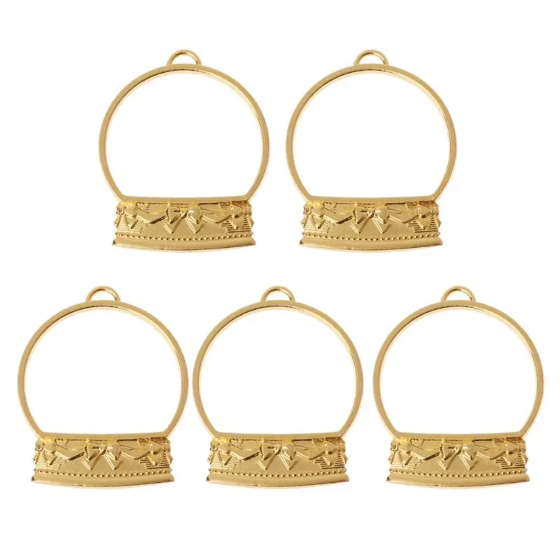 5 шт. хрустальный шар Смола Рамка Bezels установка пустой кулон Создание украшений из каучука
