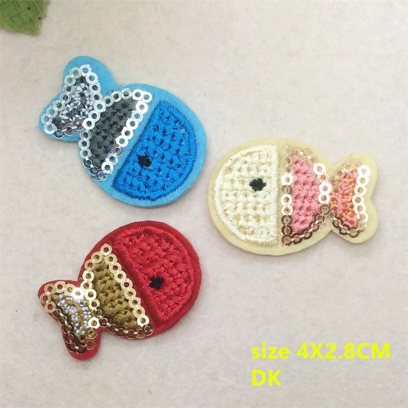 1 шт. рыбы Краб Гусь Вышито железом на Животных Патчи ткань аксессуары популярная