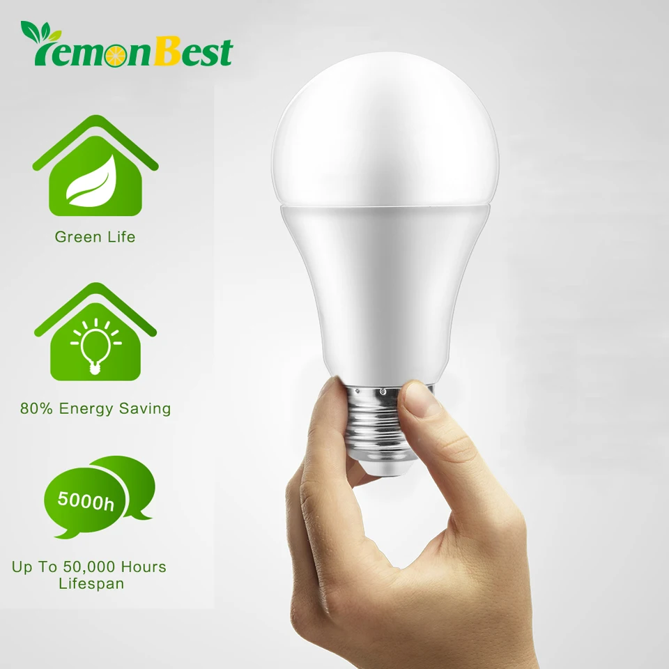 LemonBest E27 7 Вт Светодиодный светильник с датчиком 85-265 в 110 В 220 В автоматическая лампа с сумерками до рассвета Автоматическое включение/выключение для крыльца прихожей патио гаража