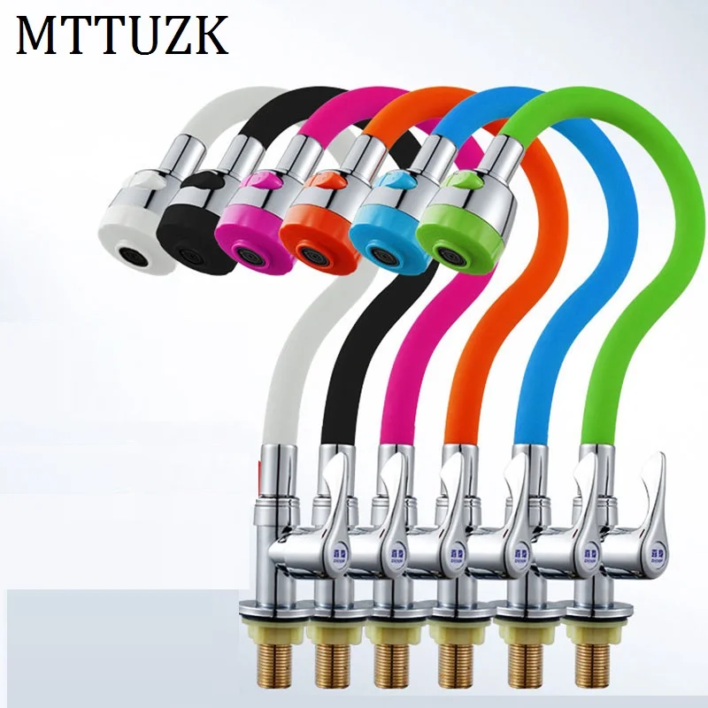 MTTUZK смеситель для кухни из твердой латуни силикагель вращение в любом
