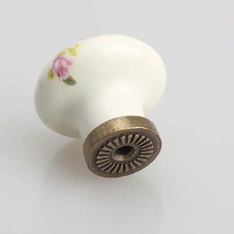 96 мм модная винтажная сельская мебельная керамическая ручка Античная латунная