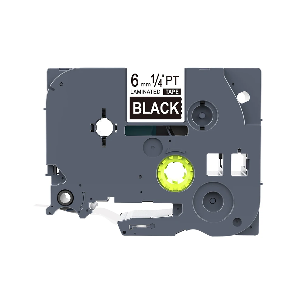 White-Black 1 шт. TZe-115 TZ2-115 лента для этикеток для Brother 6 мм белая на прозрачной совместимой для Brother PT200 D210 H110 E110 P-touch принтер этикеток - Цвет: White-Black