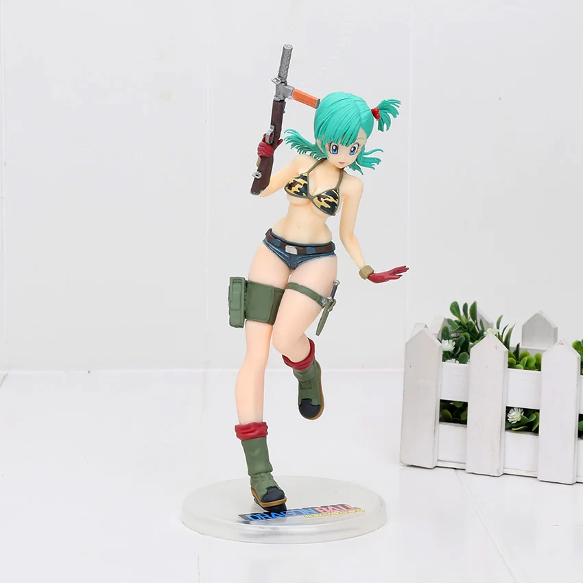 6 Dragon Ball Z № 18 вер. III Dragon Ball Gals лазурь Bulma Lunchi Videl девушки цифры ПВХ фигурка героя Коллекционная модель игрушки куклы для детей - Цвет: 6