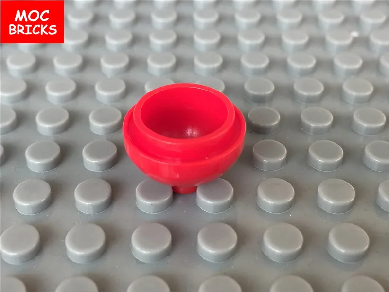 10 шт./лот Круглый Кирпич 2x2 красный купол миска дно MOC DIY строительные блоки