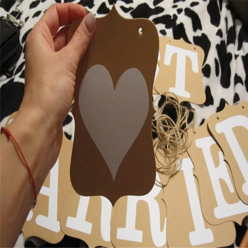 Free Shipping just married Bunting Banner Wedding Photo Booth Props Birthday Party Photography Decoration supplies bridal shower | Дом и сад