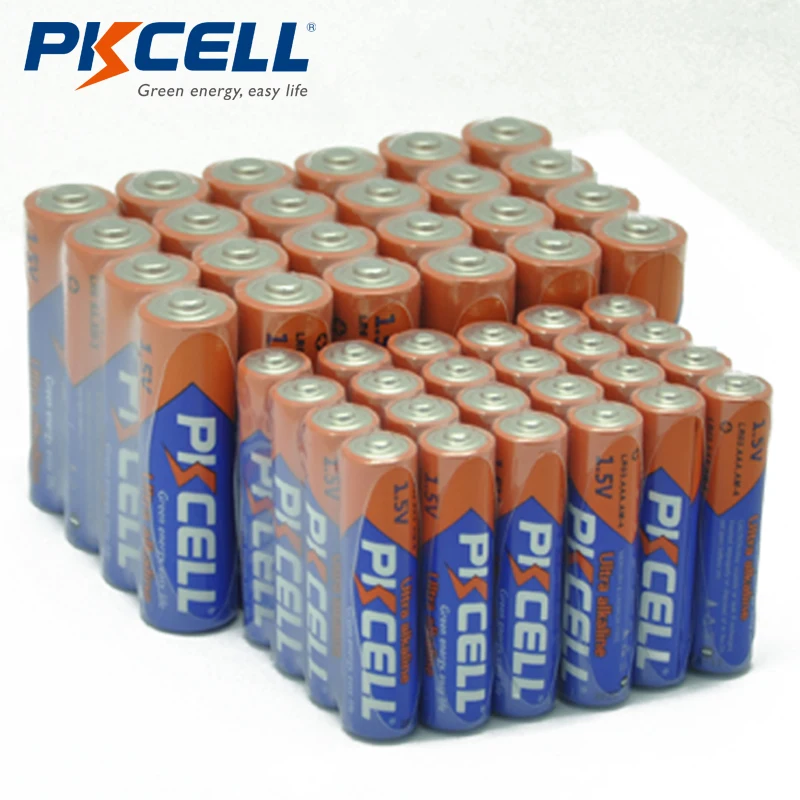 PKCELL 20 Pcs AA LR6 Батарея + шт. LR03 батареек ААА 1 5 V Ультра щелочные батареи один