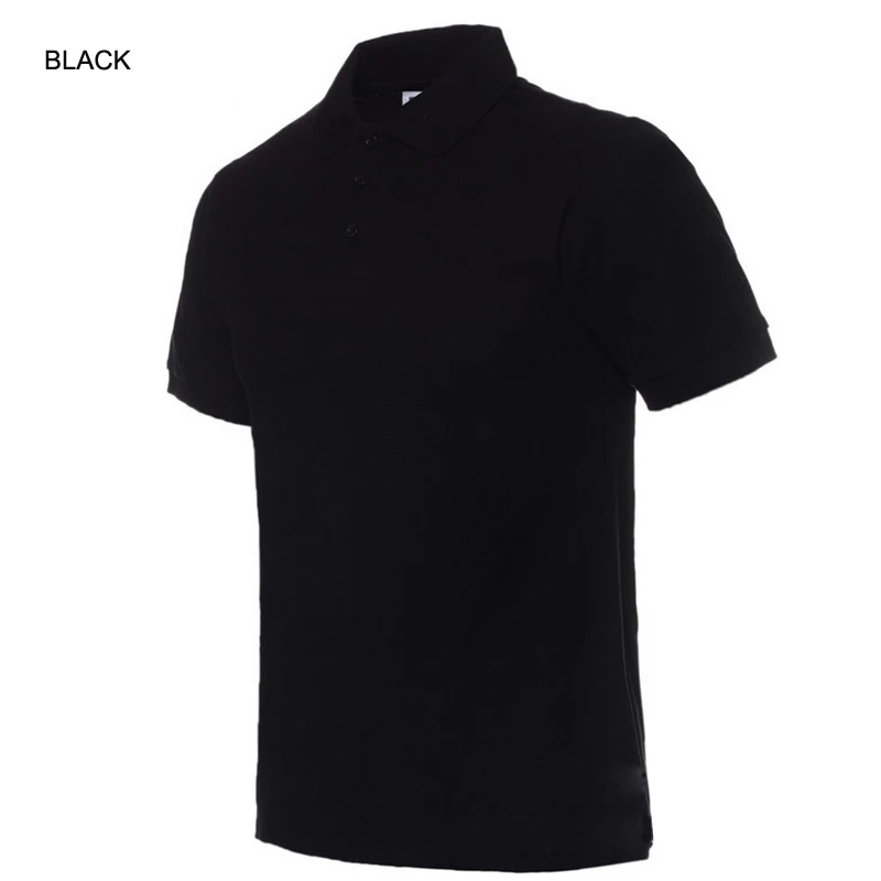 Черный PoloShirt, Мужская брендовая одежда, одноцветные футболки, Camisa Masculina, мужская повседневная хлопковая рубашка с коротким рукавом, 3XL, hombre, Майки - Цвет: Черный