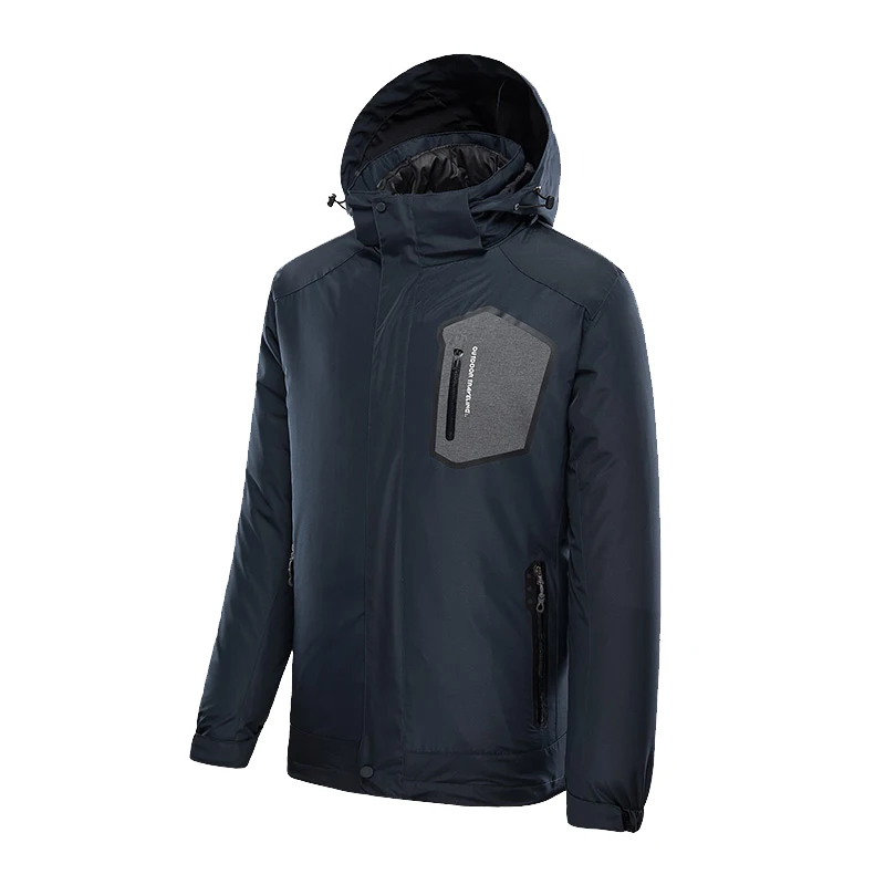 men-Dark gray 2в1 женская зимняя куртка+ подкладка с подогревом водонепроницаемая Ветровка Куртки для пешего туризма термальный кемпинг, катание на лыжах Мужское пальто - Цвет: men-Dark gray