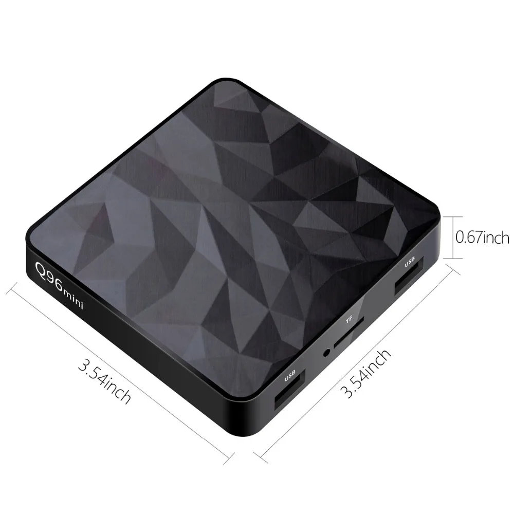 Android tv Box Q96 mini Amlogic S905W четырехъядерный 1 ГБ ОЗУ 8 Гб ПЗУ 2,4 ГГц WiFi 4 K HD 1080 P медиаплеер с гарнитурой