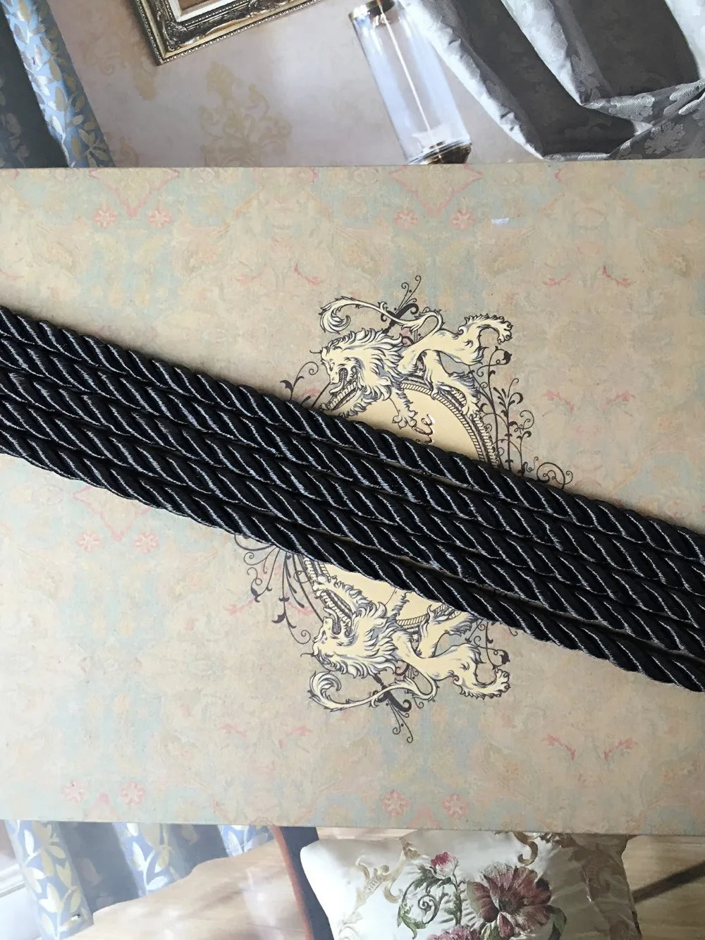 Черная веревка три нити шнура для дивана чехлы диванов аксессуары настольного