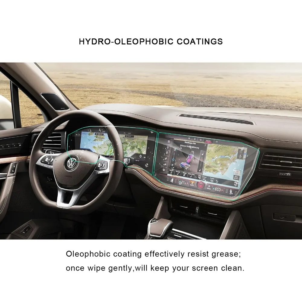 2 упаковки Защитная пленка для сенсорного экрана автомобиля Touareg 2019|Защита