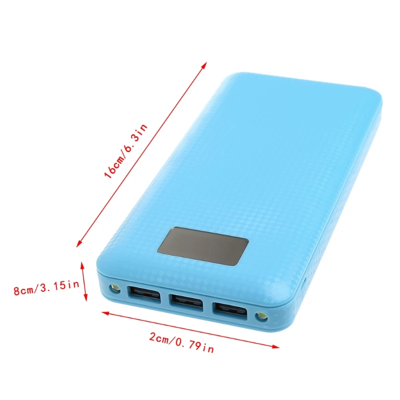 3 USB PowerBank Box 7*18650 (без батареи) DIY зарядное устройство с ЖК дисплеем 5 в корпус Powerbank