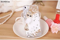 luxury bling rhinestone diamond fox and crown soft phone case for samsung s6 s7 s8 s9 s10 s20 s21 plus note 5 8 9 10 20 case