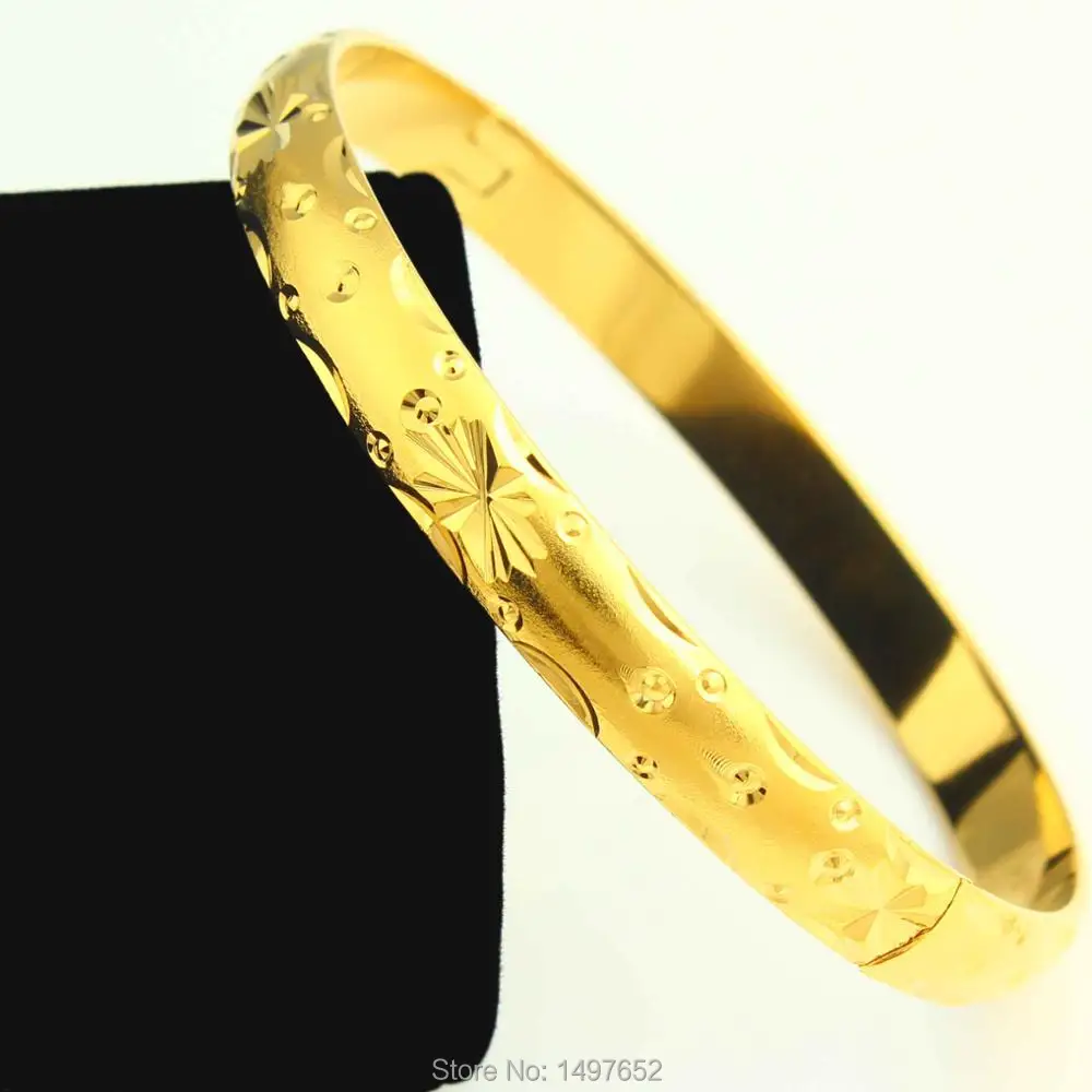 Новое поступление шириной 8 мм золотые браслеты Дубая для женщин Men18k золото цвет