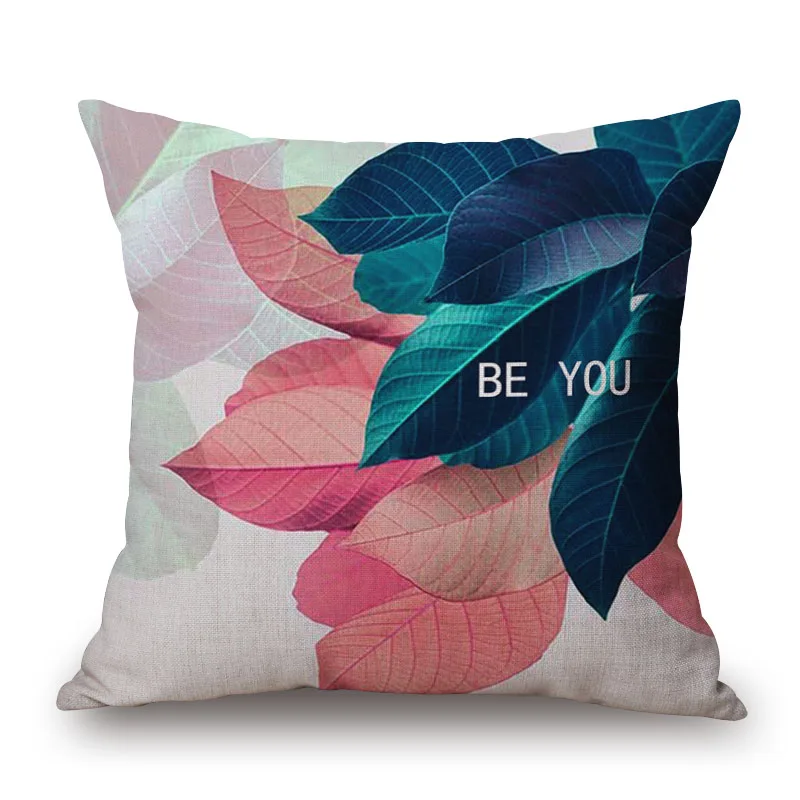 Северное растение capa de almofada кавычки наволочка с листьями и шезлонг для подушки