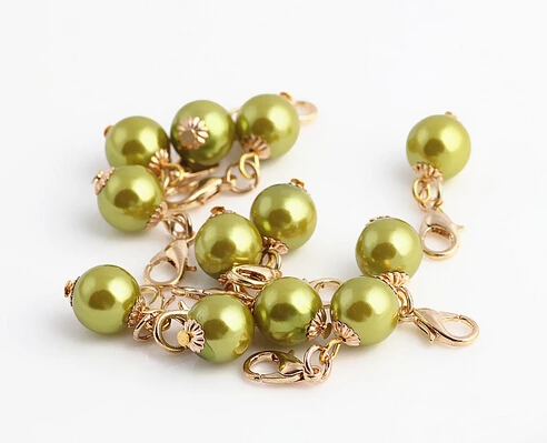 Круглые жемчужные подвески 20 шт./лот разных цветов бусины с застежкой карабином