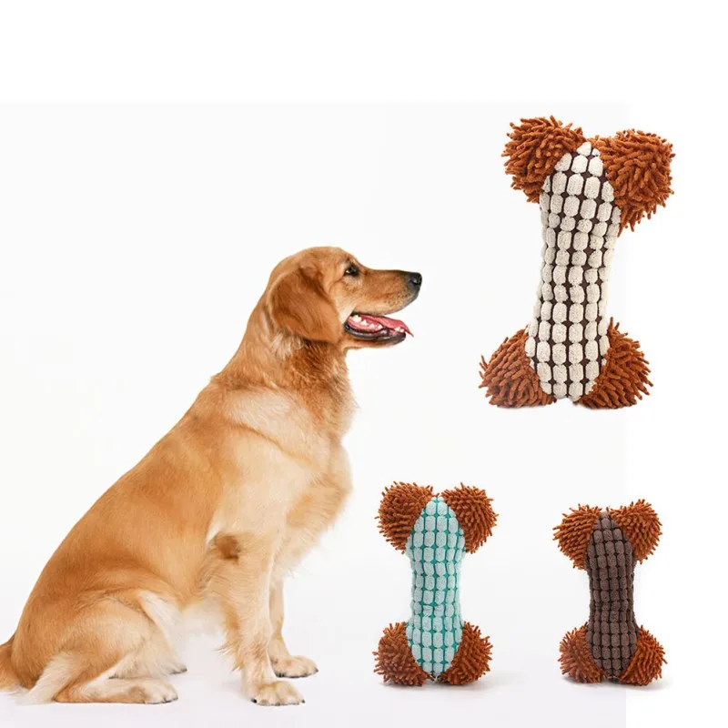 

Sounding plush toy dog cat supplies pet animal cute bone plush toy puppy chewing 2018 new