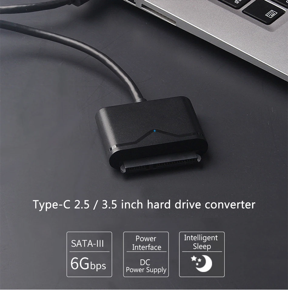 USB3.1 type C SATA кабель type C штекер для SATA3 22 pin 6 Гбит/с конвертер для 2,5 дюймов 3,5 дюймов механический жесткий диск HDD SSD для Macbook