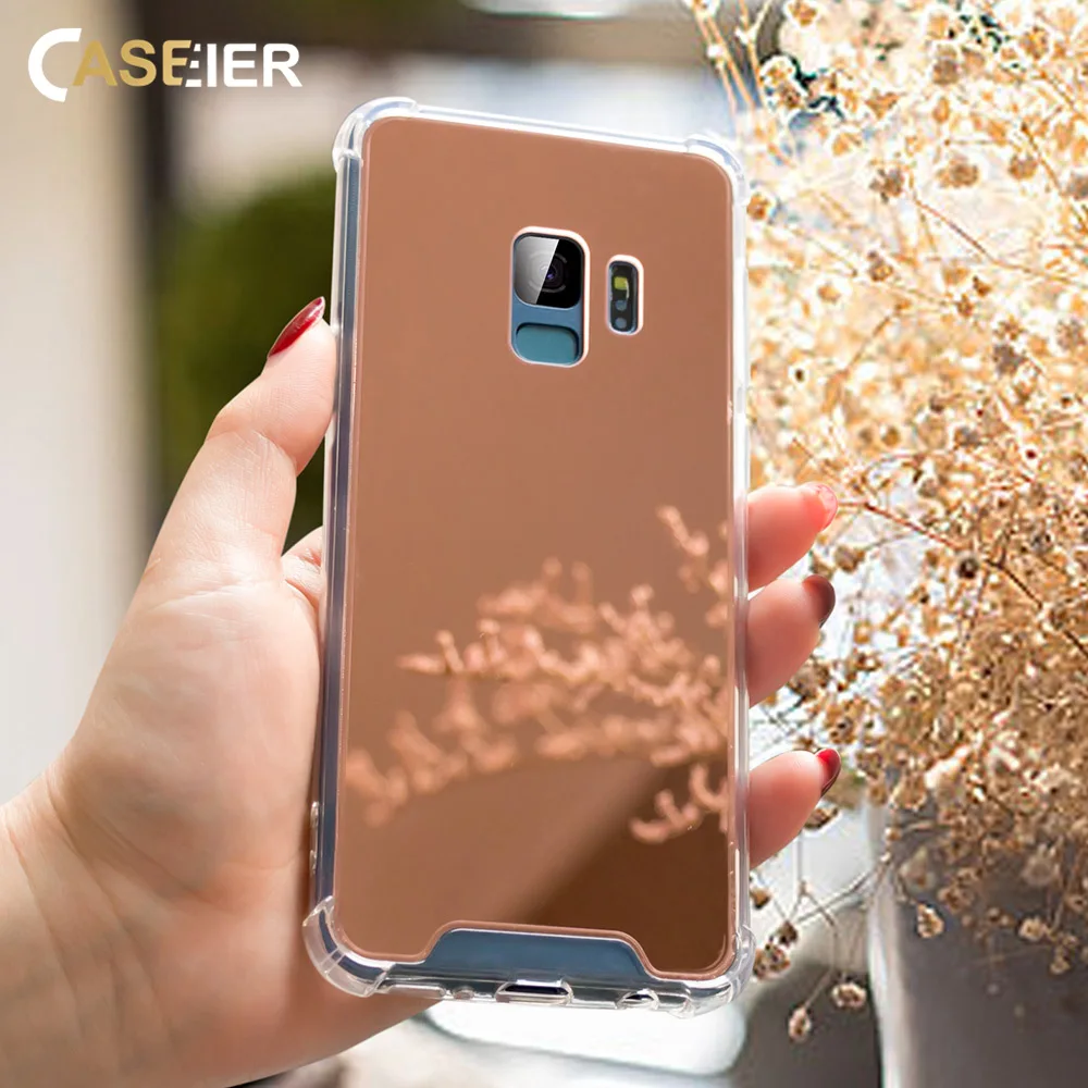 Caseier Mirro защитный чехол для samsung S8 S9 S10 E Plus Note 8 9 зеркальный Galaxy Funda задняя