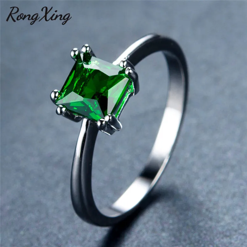 RongXing разноцветные кольца принцессы для женщин винтажное модное серебряное