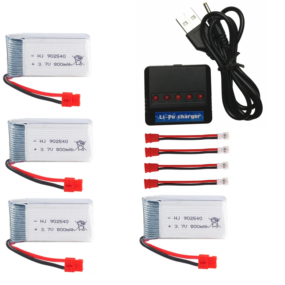 5 шт./компл. 3 7 V 800mah батарея для Syma X5HW X5HC X5UW X5UC RC Quadcopter запасные части камера Drone