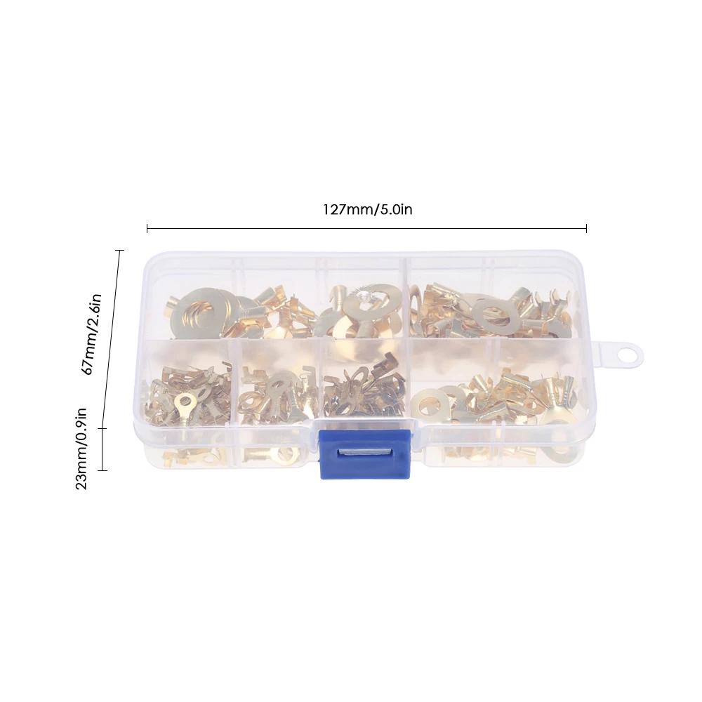 Ассорти 150 шт. кабельные наконечники латунный кольцевой кабель кольцо глаза медь