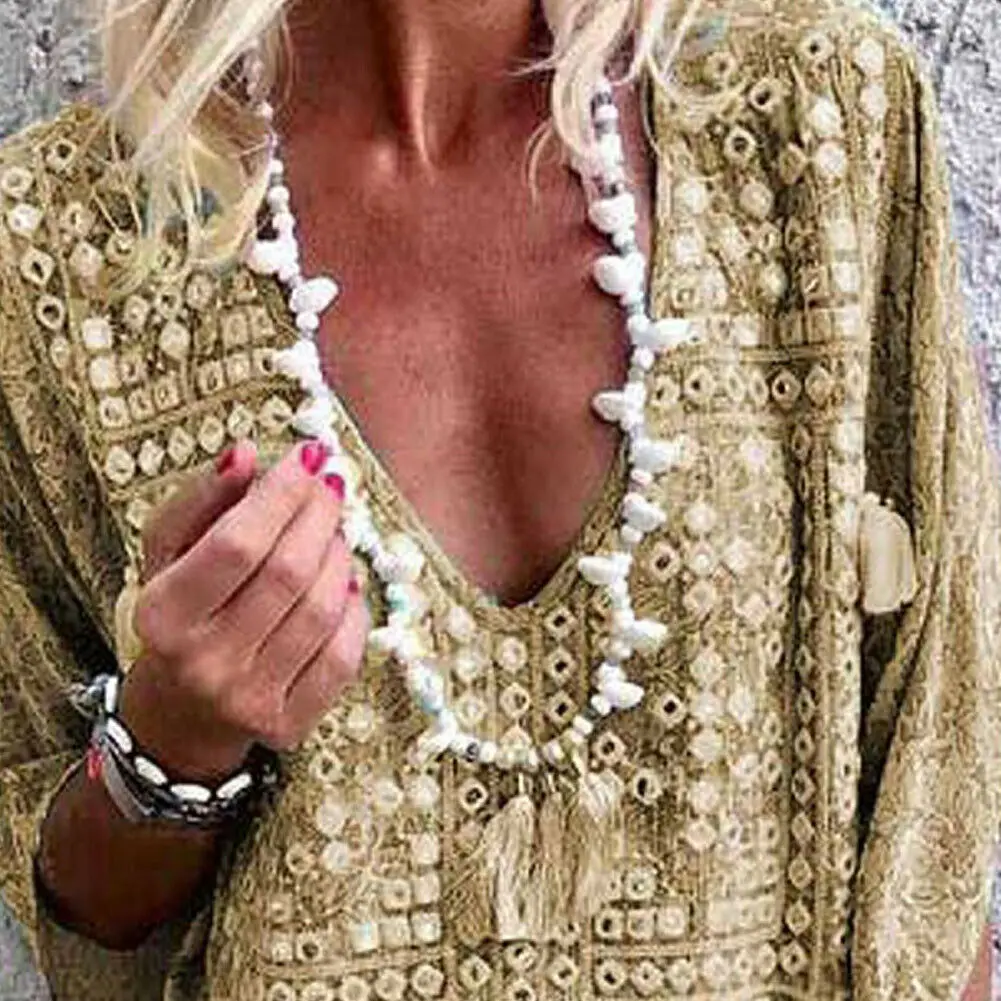 Женская футболка с коротким рукавом Boho Повседневная летняя большого размера |