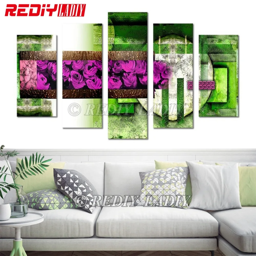 REDIY LADIY алмазов картина из 3 частей Кристалл бриллиантовой вышивки Модульная картина абстрактный Рисунок мозаика нескольких картины на стену