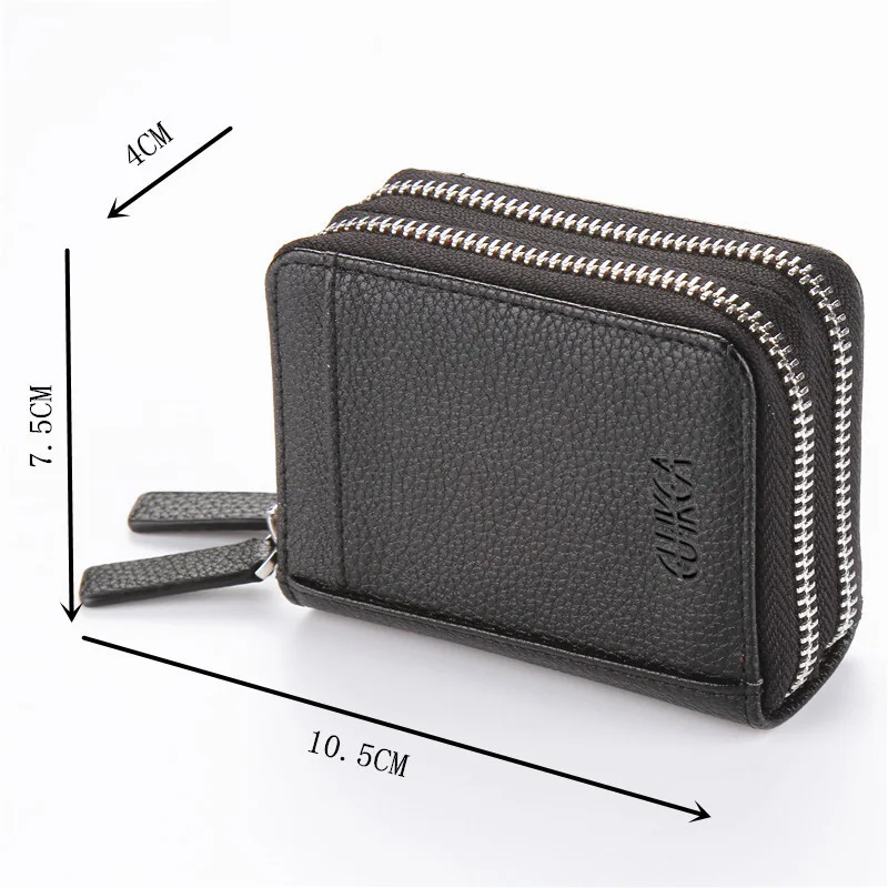 CUIKCA RFID кошелек для женщин и мужчин с замком монеты тонкий кожаный аккордеон стиль