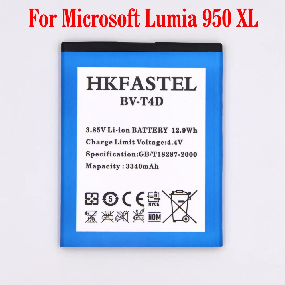 Новый аккумулятор HKFASTEL BV T4D для Microsoft Lumia 950 XL Nokia 940 XL|mobile phone battery|battery forphone battery |