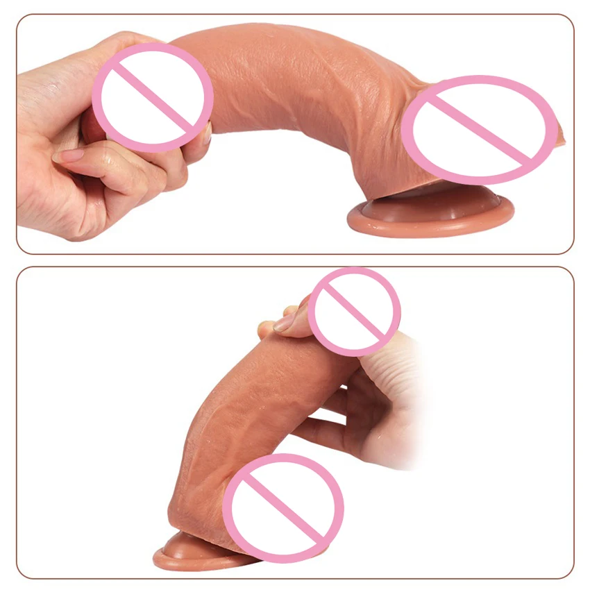 MLSice супер Реалистичная мягкая силиконовая огромный дилдо с чашкой отсоса