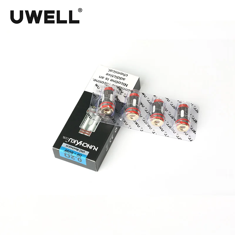 UWELL 4 шт./упак. нунчаки катушки UN2 сетки катушки 0,14/0,2/0,25/0,4 Ом Для нунчаки бак нунчаки 2 бак