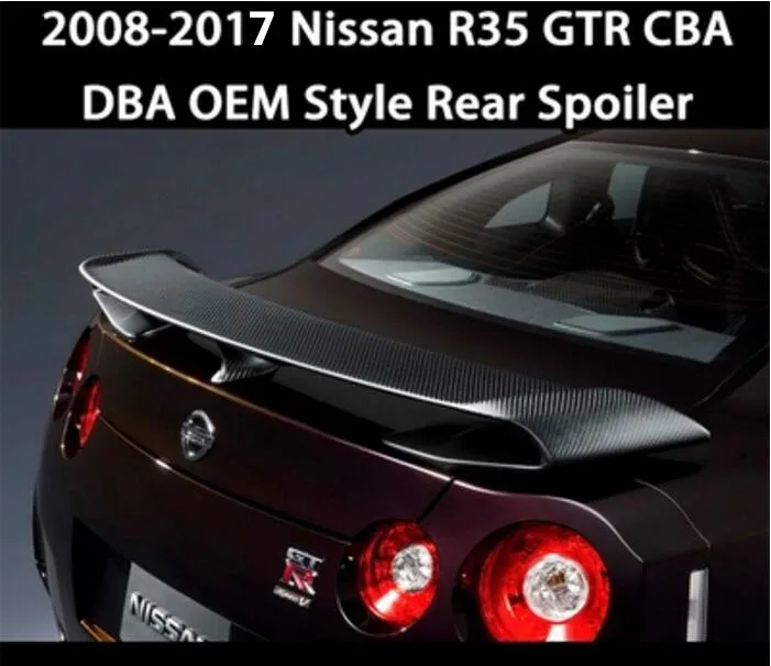 Автомобильный спойлер для заднего крыла из углеродного волокна Nissan GTR GT R R35 2008 2009