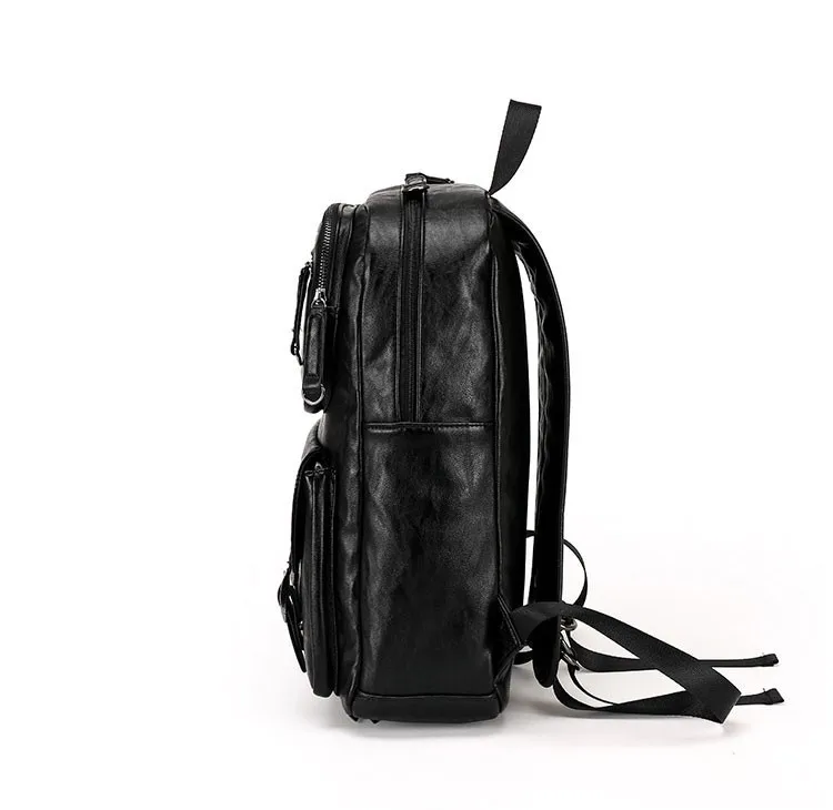 Мужской кожаный рюкзак, мужские рюкзаки для путешествий, Mochila Masculina, Черная мужская сумка для книг, рюкзак для ноутбука, Mochilas Para Hombre Man