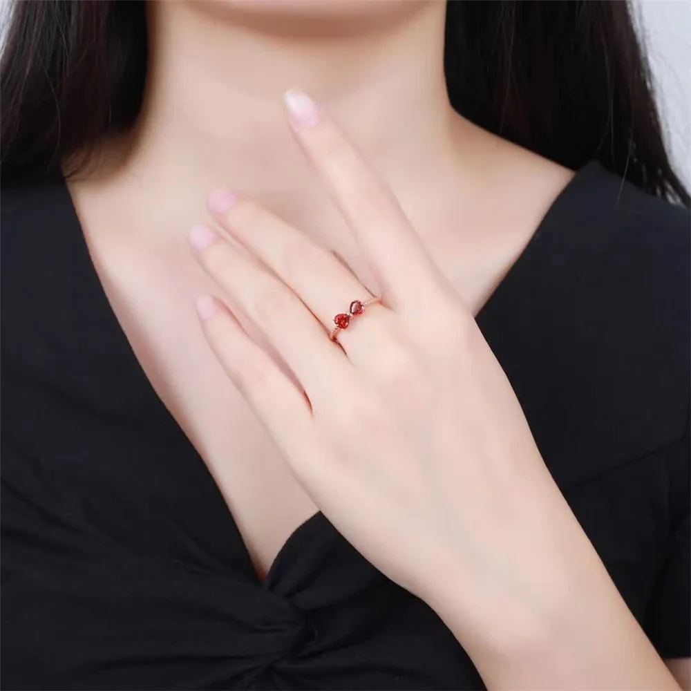 

gemstone fine jewelry factory wholesale 10x16mm oval shape 925 sterling silver natural Garnet ring for women