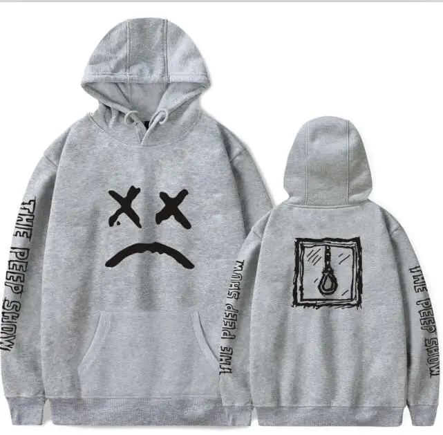 Lil Peep толстовки Love зимние мужские толстовки пуловер с капюшоном повседневные мужские/женские модные с длинным рукавом cry baby - Цвет: 6646-WY0203-grey