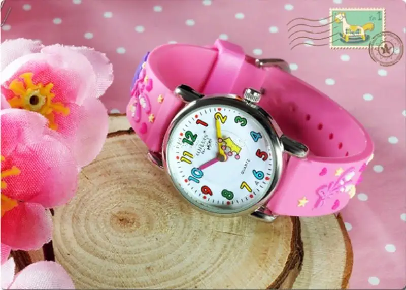 WILLIS NEW Quartz Child 3D CLOCK Children Waterproof Watches Cartoons Design Analog Clock kid Fashion Wrist PENGNATATE|clock sale|clock
