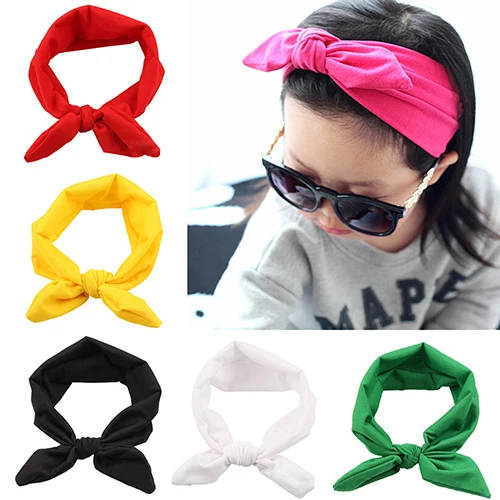 Эластичная Повязка на голову с кроличьими ушками для девочек | Аксессуары одежды