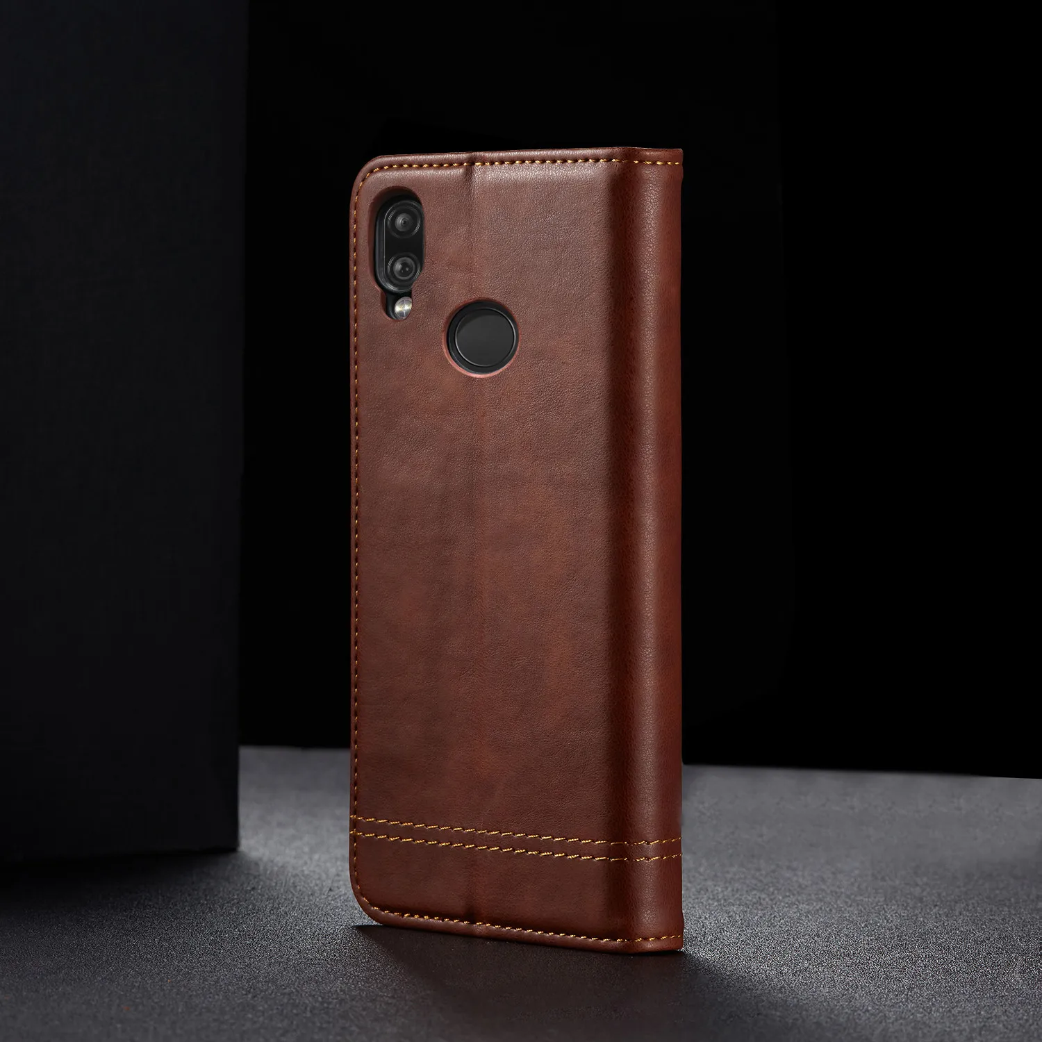 Роскошный тонкий кожаный флип чехол в стиле ретро для XiaoMI Note 7 бумажник с