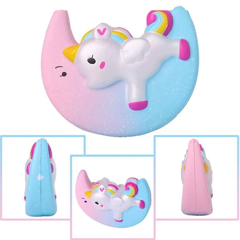 

20PCS Galaxy Jumbo Moon Unicorn Slow Rising Squishy Kid Toy Collectibles Soft Cute Cookie Bread Wholesale Gift