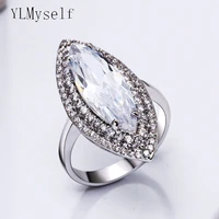 long oval design rings with big stones white fashion jewelry jewellery fast delivery trendy womens accessories