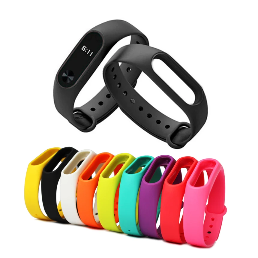Браслет Xiaomi mi band 2 Силиконовый цветной сменный ремешок для Mi Band умный