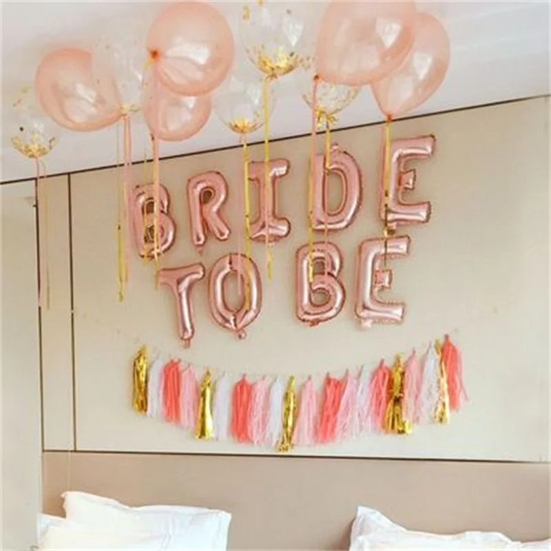 Воздушные шары для невесты фольгированные с надписью Bride To Be 16 дюймов аксессуары