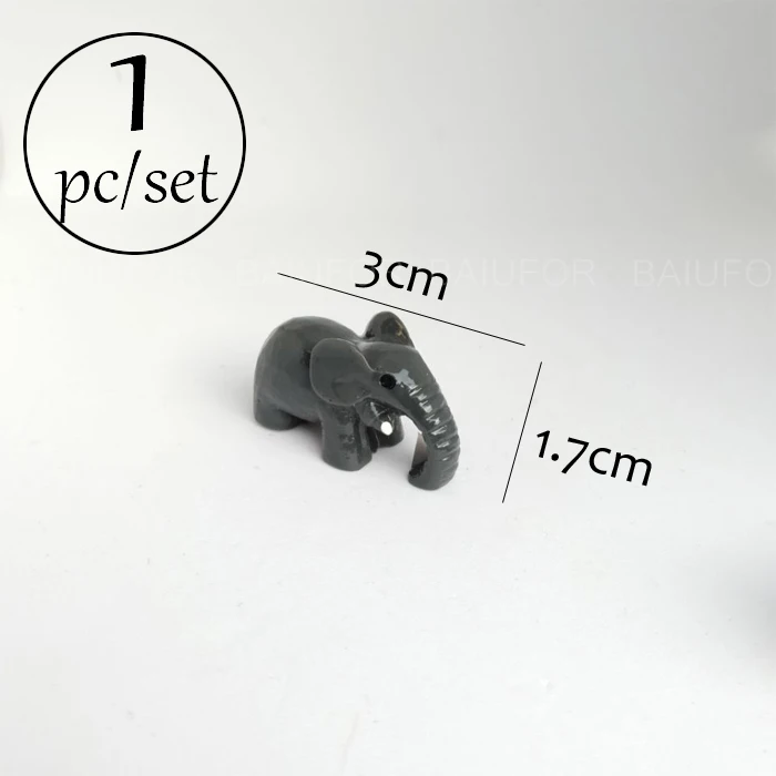 Elephant 1 piece BAIUFOR мини животные миниатюрная Фея Сад Декор Пейзаж из мха аксессуары diy Террариум фигурки Дельфин Пингвин Лебедь автобус - Цвет: Elephant 1 piece