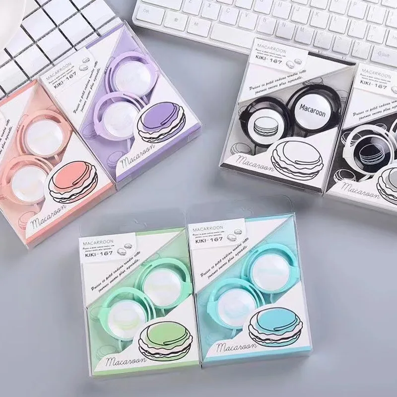 Симпатичные детские наушники с фламинго макарон цветным печеньем 3 5 мм