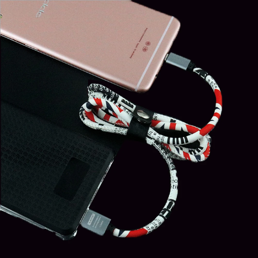 Usb кабель для Iph X 8 7 6 Plus из искусственной кожи быстрой зарядки данных Android