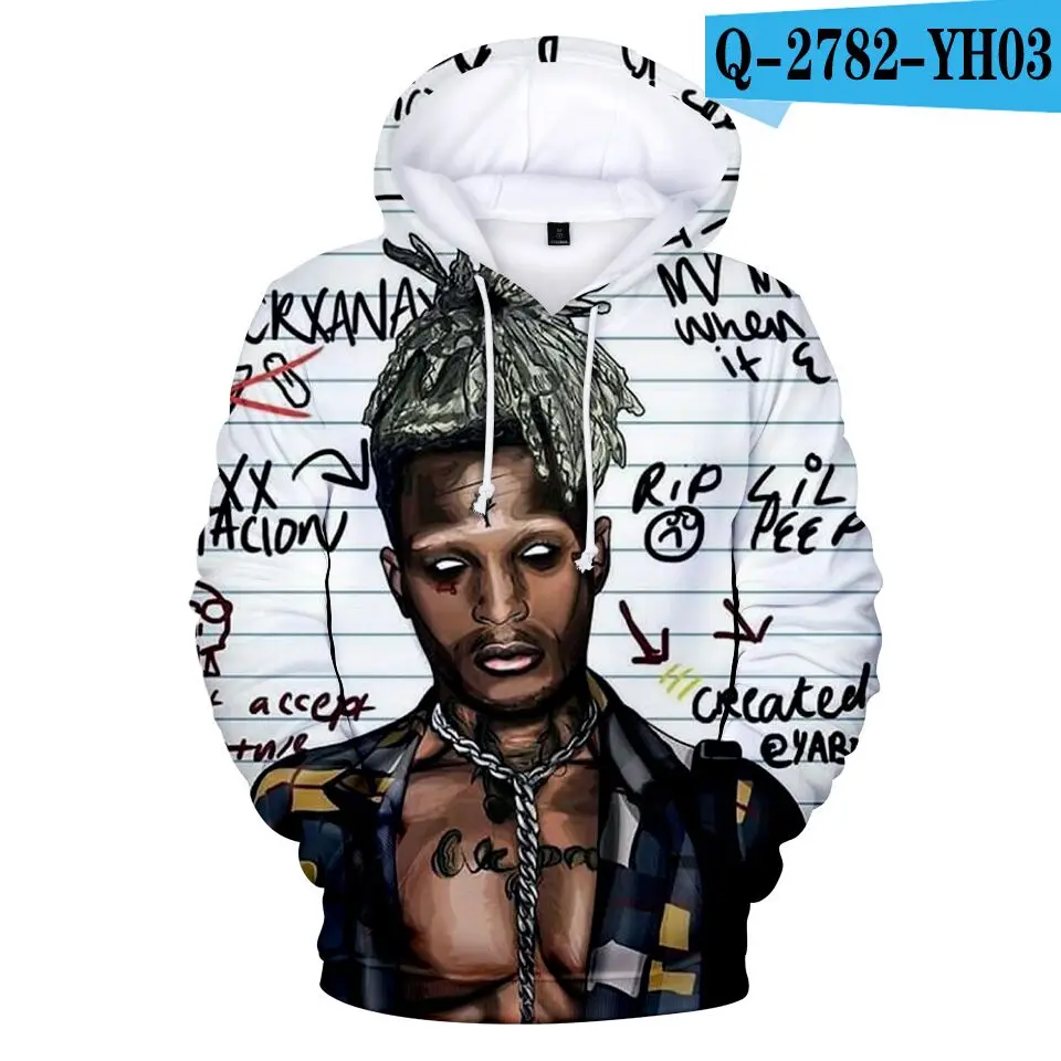 color at picture Xxxtentacion/толстовки с 3D рисунком толстовки для мальчиков и девочек толстовки с 3D капюшоном Xxxtentacion, высококачественные толстовки детские осенне-зимние топы - Цвет: color at picture